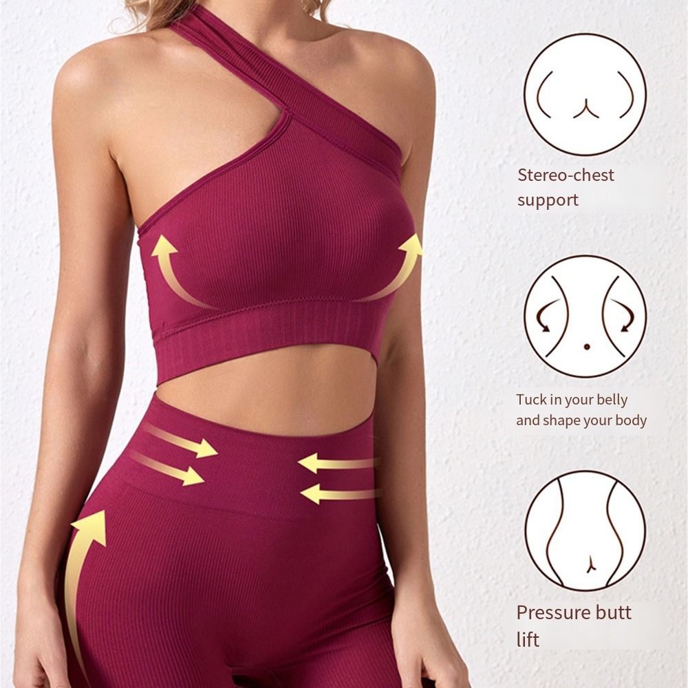 Seamless Ribbed Workout Tank Top - 2 pezzi riutilizzabili senza cuciture set
