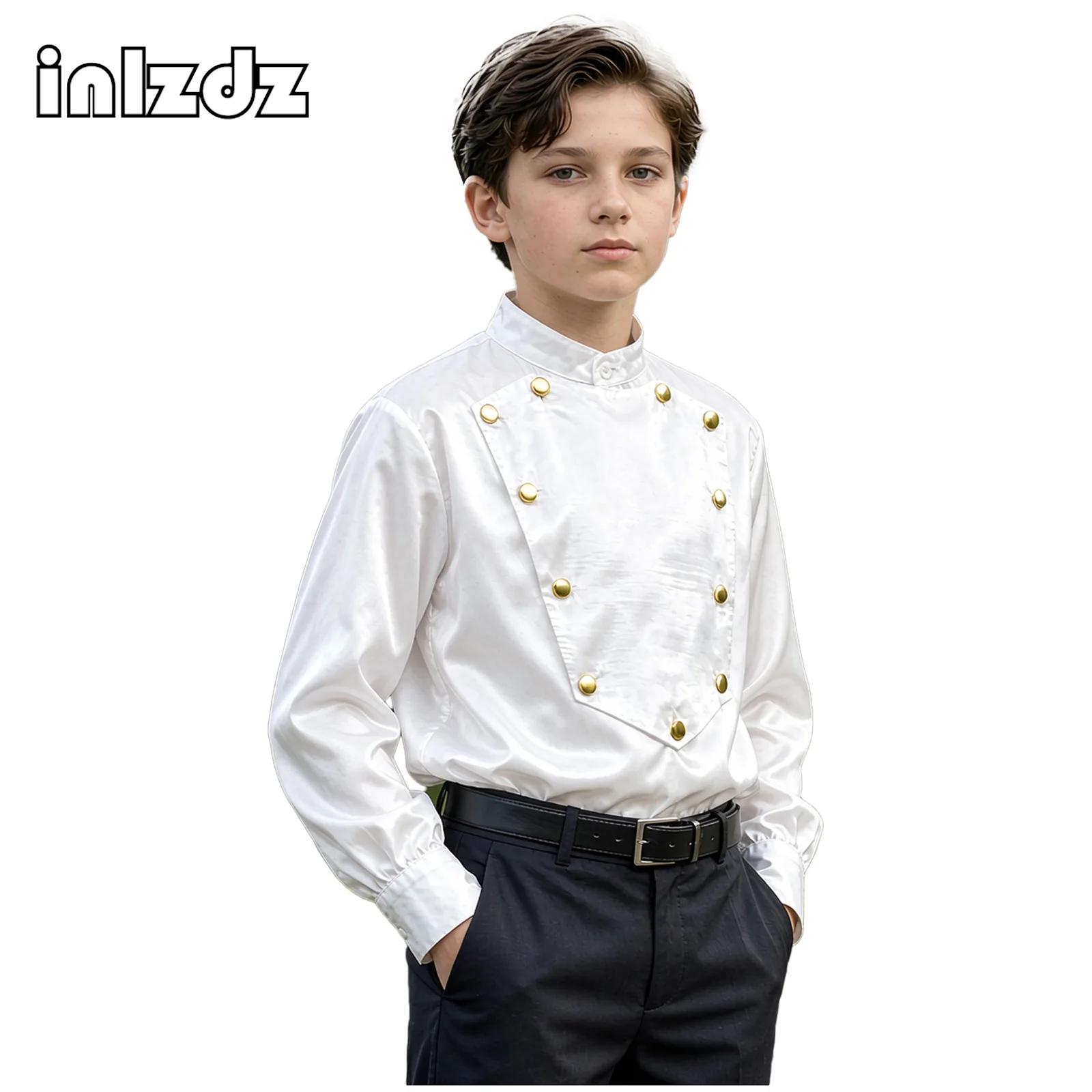 Tops - Camicia in raso stile medievale rinascimentale