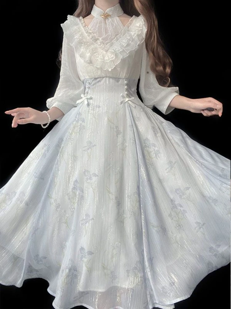 Abito Floreale Lolita da Donna - French Vintage Floral Midi Dress recensione e prezzo