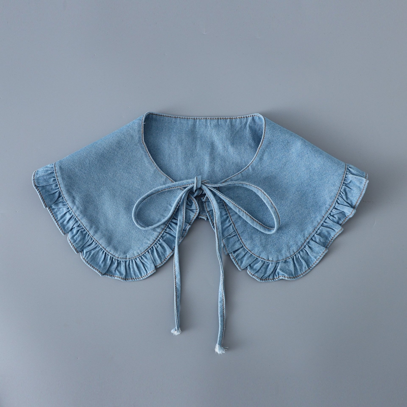 Colletto finto in denim blu co - Blouses recensione e prezzo