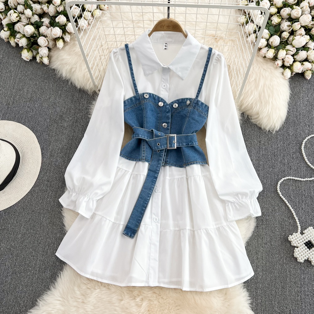 Abito camicia in denim a manic - Korean Style A Line Shirt Dress recensione e prezzo
